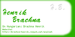 henrik brachna business card